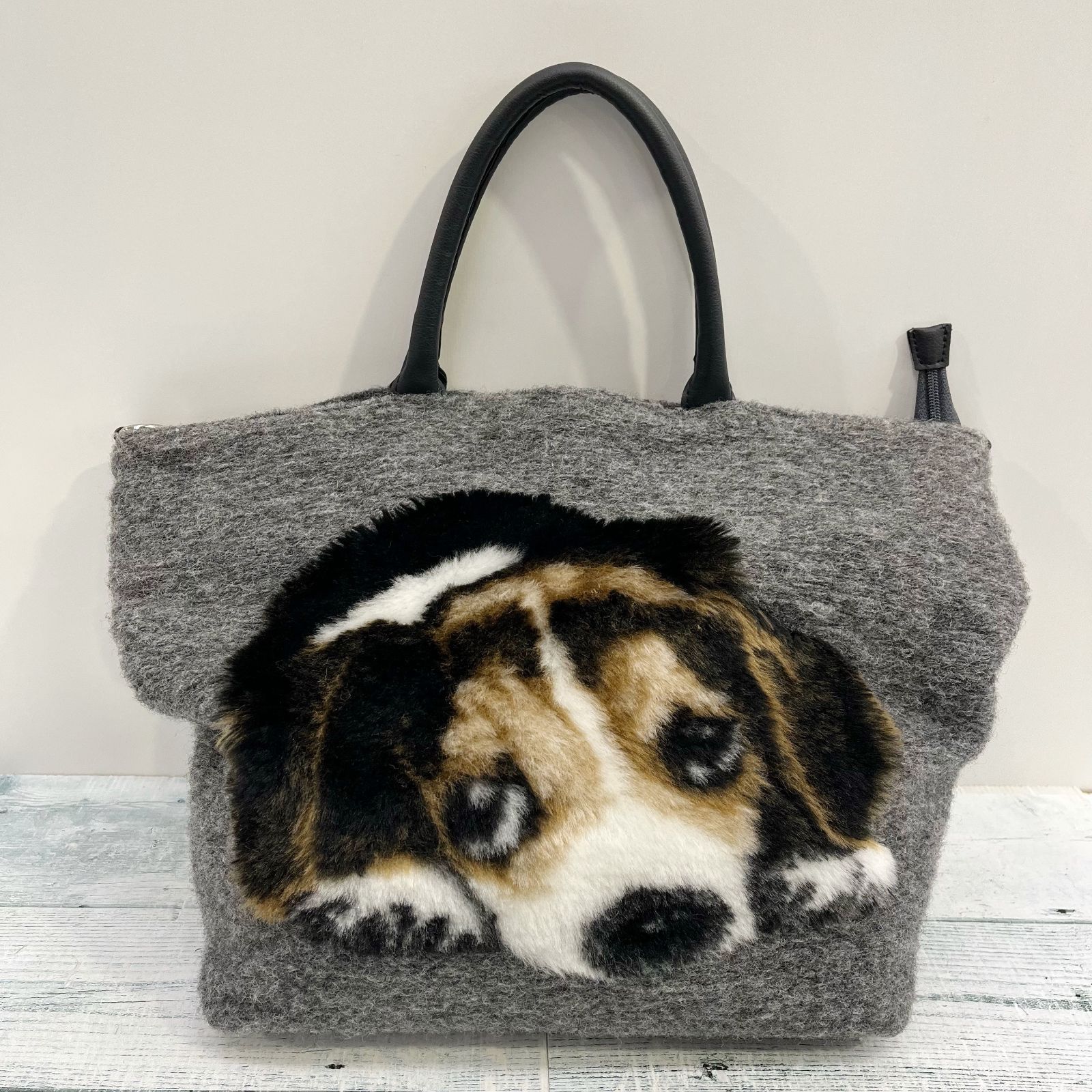Teresa Cambi テレサカンビ DOG ドッグ トート バッグ グレー
