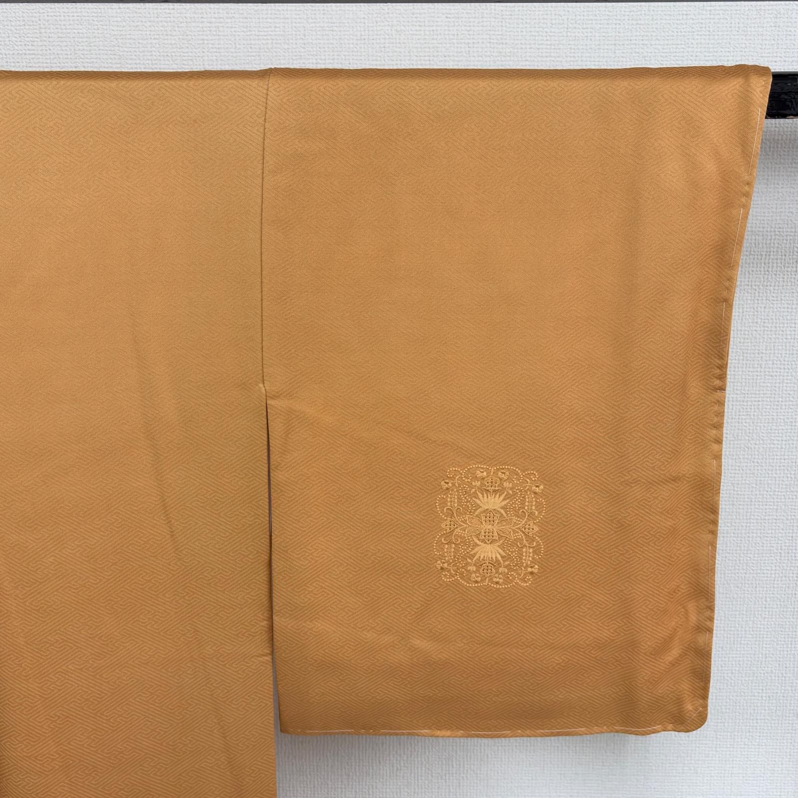 付下げ 刺繍 無地付下げ 紗綾形の地紋 紋無し 正絹 着物 MK-8907 