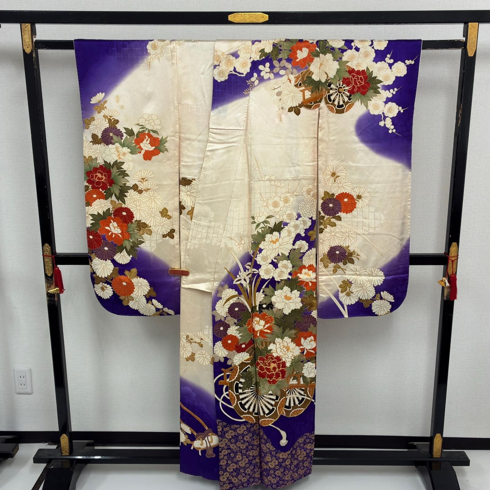 振袖 正絹 暈し染め 美しい染めの花 袷 着物 MK-9154 - メルカリ