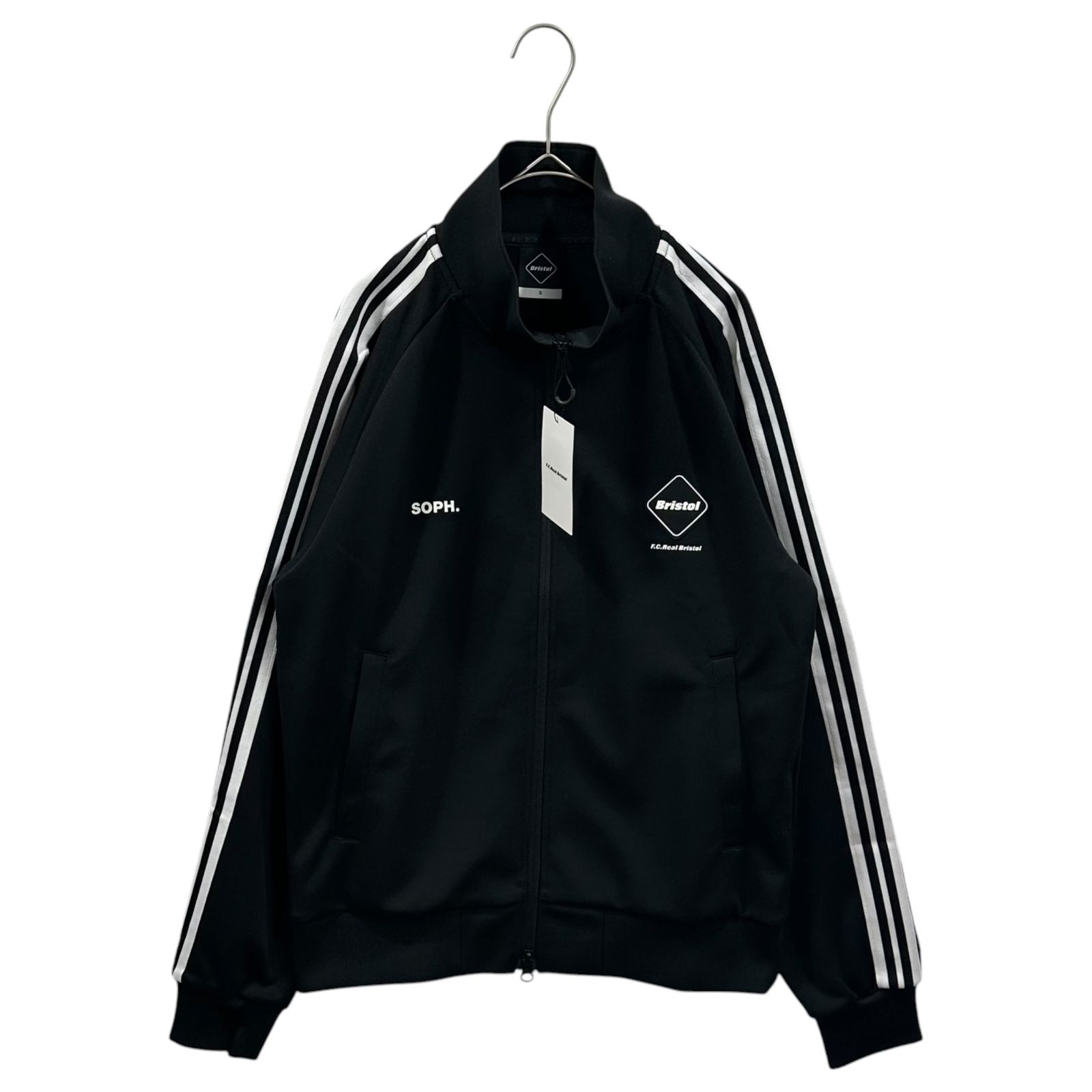 F.C.Real Bristol FCRB(エフシーレアルブリストル) 2024SS TRAINING TRACK JACKET トレーニング トラック ジャケット FCRB-240012 S ブラック×ホワイト 参考定価26,400円＋税