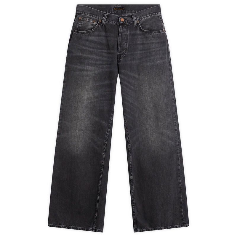 ヌーディージーンズ メンズ ボトムス デニムパンツ ワイドレッグ Nudie Jeans Co Loud Larry Wide Leg Jeans Black Storm ブラック
