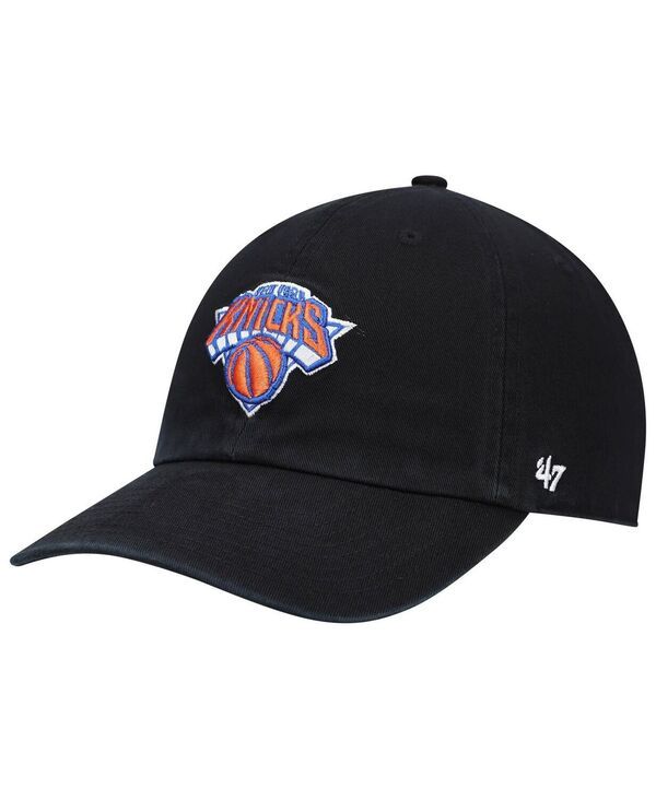 47 ブランド メンズ アクセサリー 帽子 47 Brand Mens Black New York Knicks Team Clean Up Adjustable Hat Black ブラック