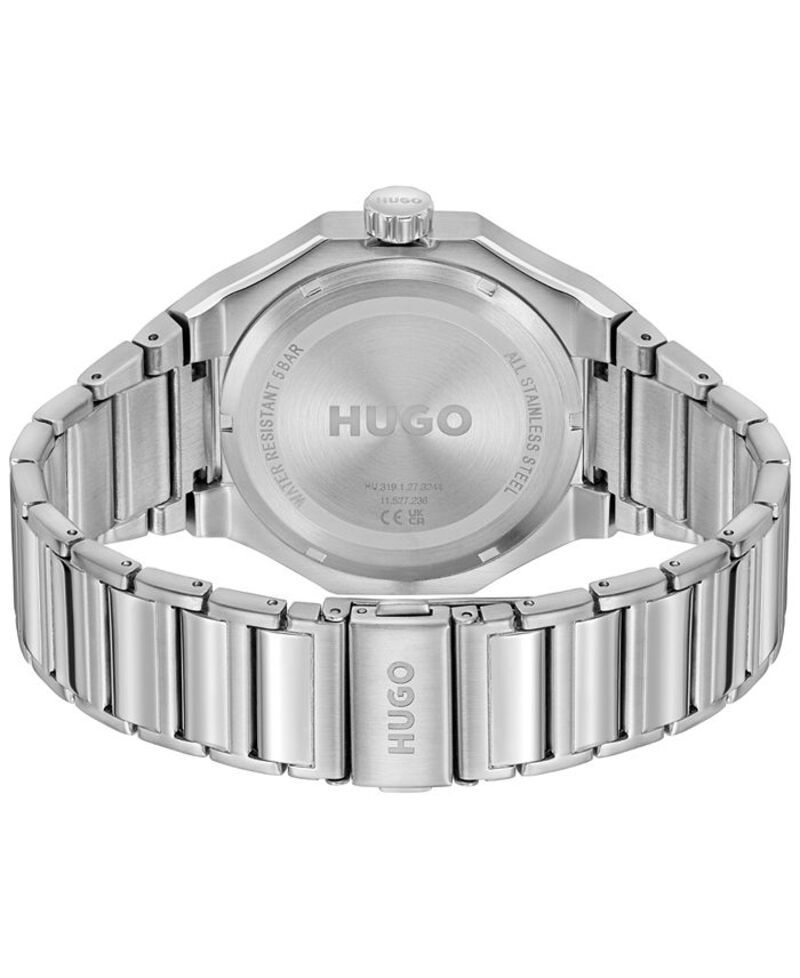 ヒューゴボス メンズ アクセサリー 腕時計 Tシャツ Hugo Boss Mens Grail Sport Quartz Multifunction StainlessSteel Watch 44mm Silvertone シルバー