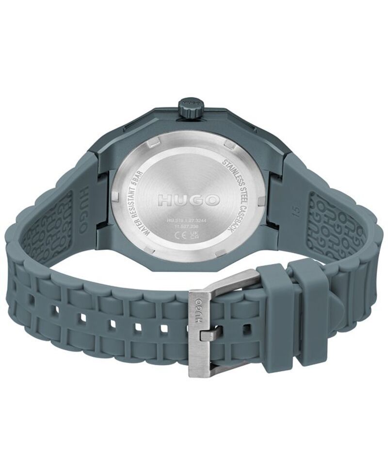 ヒューゴボス メンズ アクセサリー 腕時計 Hugo Boss Mens Grail Light Quartz Blue Silicone Watch 42mm Blue ブルー