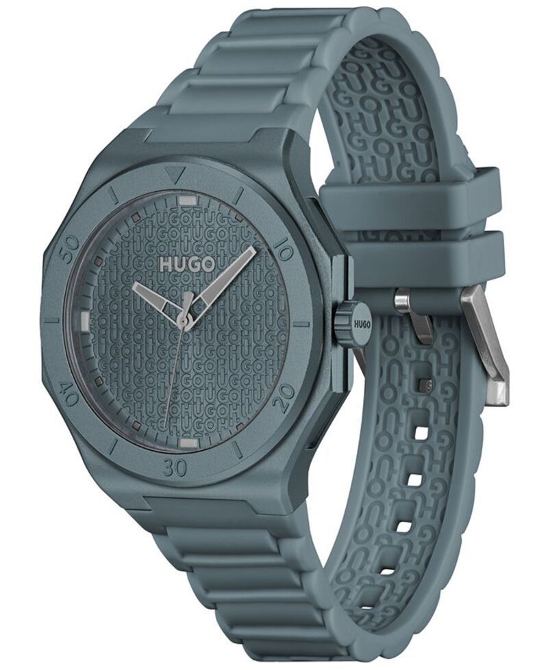 ヒューゴボス メンズ アクセサリー 腕時計 Hugo Boss Mens Grail Light Quartz Blue Silicone Watch 42mm Blue ブルー