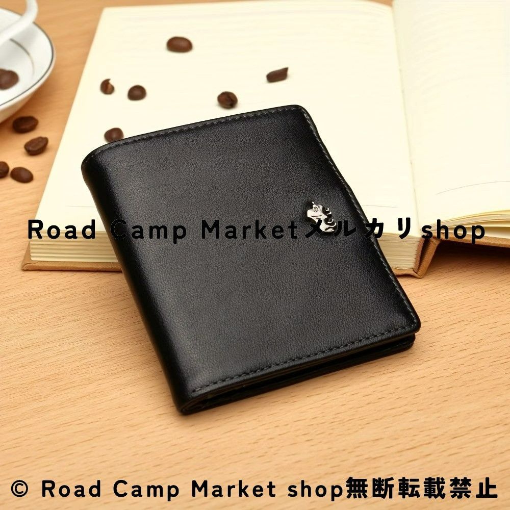二つ折り財布 RFID 100%本革 メンズ スキミング防止 牛革 コンパクトウォレット コインケース付き カードホルダー 小型財布 ミニウォレット クレジットカード収納 ビジネスウォレット 薄型 レザー財布 メンズ財布 フロントポケットウォレット 高級感