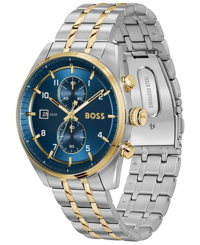 ヒューゴボス メンズ アクセサリー 腕時計 Tシャツ Hugo Boss Mens Skytraveller Quartz Chronograph Ionic Plated Thin TwoTone StainlessSteel Watch 44mm Twot ヒューゴボス メンズ アクセサリー 腕時計 Tシャツ Hugo Boss Mens Skytraveller Quartz Chronograph Ionic Plated Thin TwoTone StainlessSteel Watch 44mm Twot