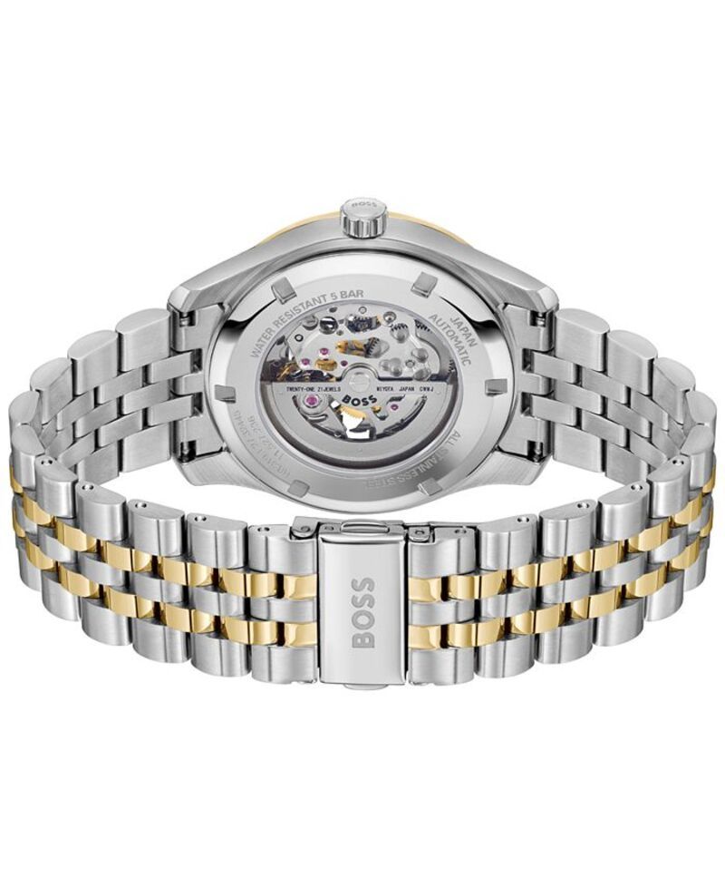 ヒューゴボス メンズ アクセサリー 腕時計 Tシャツ Hugo Boss Mens Principle Skeleton MechAutomatic TwoTone StainlessSteel Watch 41mm Twotone ヒューゴボス メンズ アクセサリー 腕時計 Tシャツ Hugo Boss Mens Principle Skeleton MechAutomatic TwoTone StainlessSteel Watch 41mm Twotone