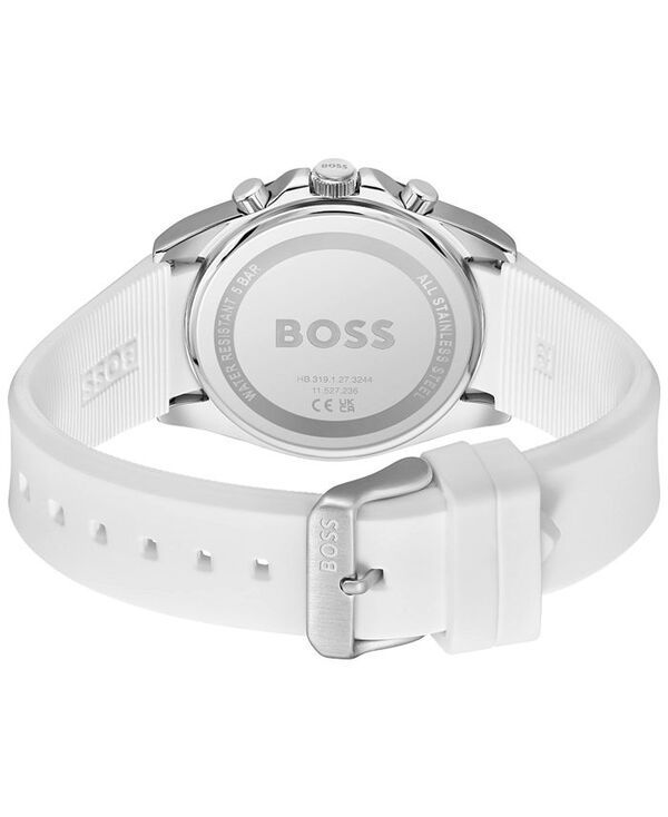ヒューゴボス メンズ アクセサリー 腕時計 Hugo Boss Mens Strike Quartz Chronograph White Silicone Watch 41mm White ホワイト ヒューゴボス メンズ アクセサリー 腕時計 Hugo Boss Mens Strike Quartz Chronograph White Silicone Watch 41mm White ホワイト