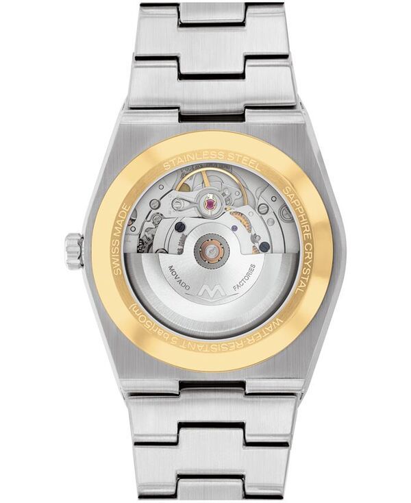 モバド メンズ アクセサリー 腕時計 Tシャツ Movado Mens Bold Quest Swiss Automatic StainlessSteel Watch 39mm SilverTone シルバー