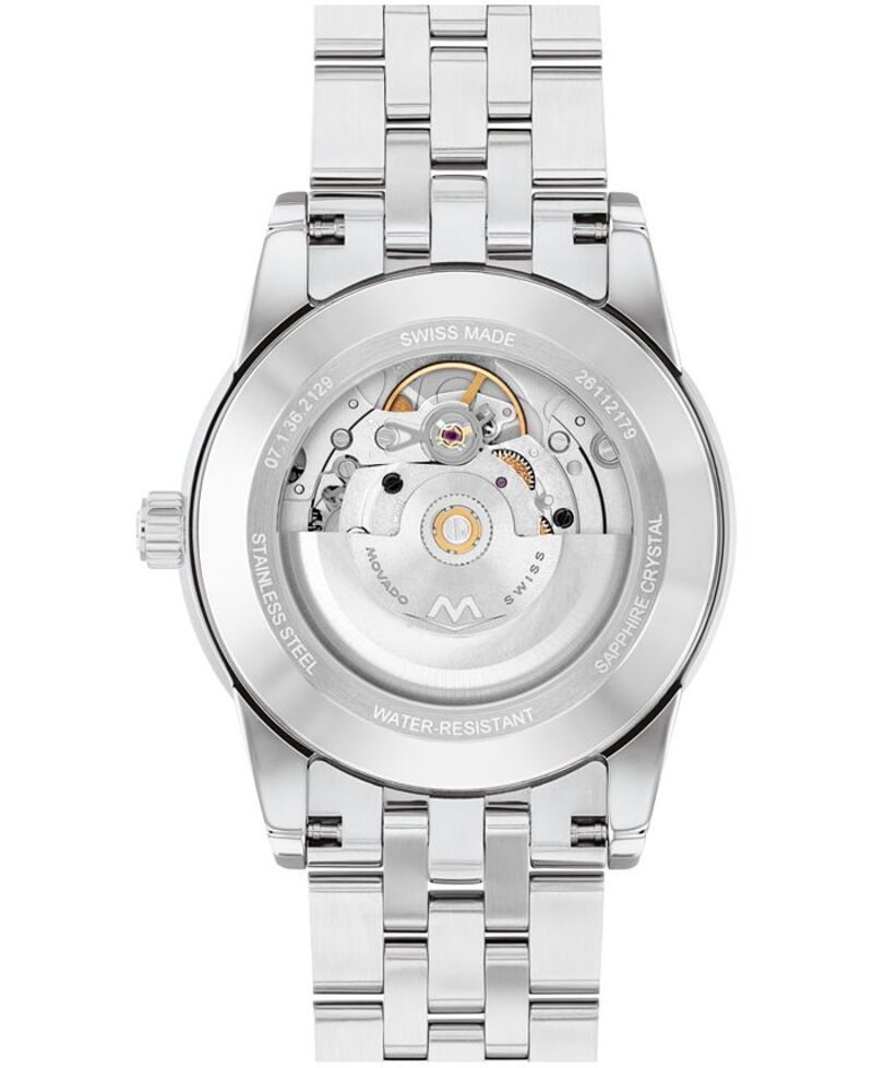 モバド メンズ アクセサリー 腕時計 Tシャツ Movado Mens Museum Classic Swiss Automatic StainlessSteel Watch 40mm SilverTone シルバー