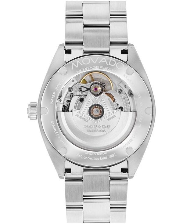 モバド メンズ アクセサリー 腕時計 Tシャツ Movado Mens Datron Swiss Auto Silver Tone Stainless Steel Watch 40mm SilverTone シルバー