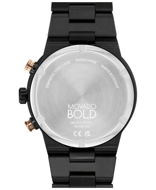 モバド メンズ アクセサリー 腕時計 Tシャツ Movado Mens Bold Fusion Swiss Quartz Chronograph Ionic Plated Black Steel Bracelet Watch 44mm Black ブラック モバド メンズ アクセサリー 腕時計 Tシャツ Movado Mens Bold Fusion Swiss Quartz Chronograph Ionic Plated Black Steel Bracelet Watch 44mm Black ブラック