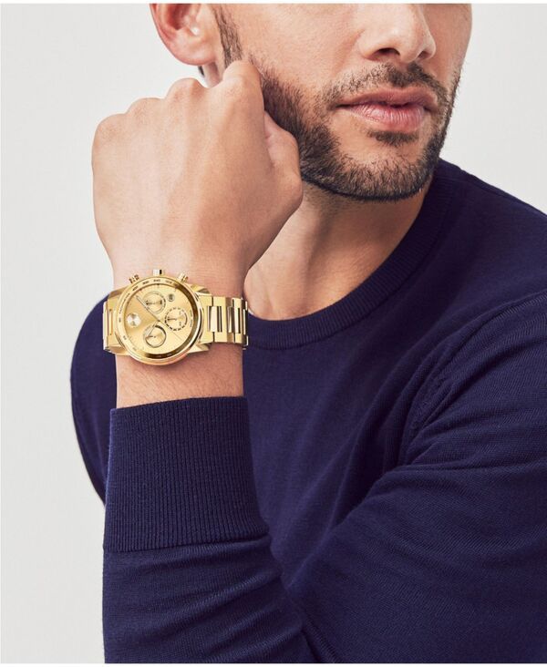モバド メンズ アクセサリー 腕時計 Tシャツ Movado Mens Bold Verso Yellow Ionic GoldTone Plated Steel Bracelet Watch 44mm GoldTone ゴールド モバド メンズ アクセサリー 腕時計 Tシャツ Movado Mens Bold Verso Yellow Ionic GoldTone Plated Steel Bracelet Watch 44mm GoldTone ゴールド