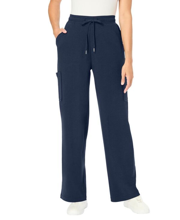 ウーマン ウィズイン レディース ボトムス カジュアルパンツ カーゴパンツ プラスサイズ ニット Woman Within Plus Size Knit Cargo Pant Navy ネイビー