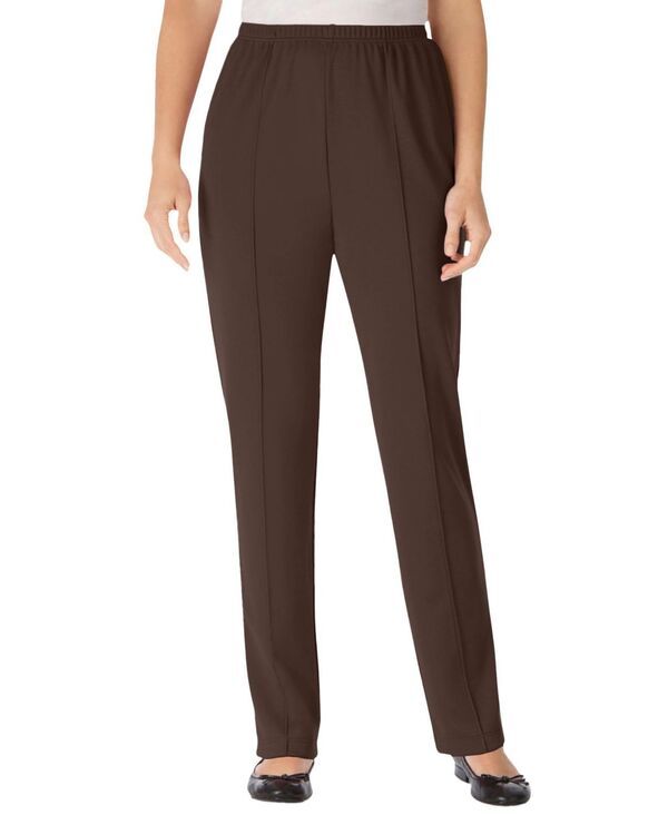ウーマン ウィズイン レディース ボトムス カジュアルパンツ ニット Woman Within Womens Within The HassleFree ElasticWaist Soft Knit Pant Chocolate チョコレート
