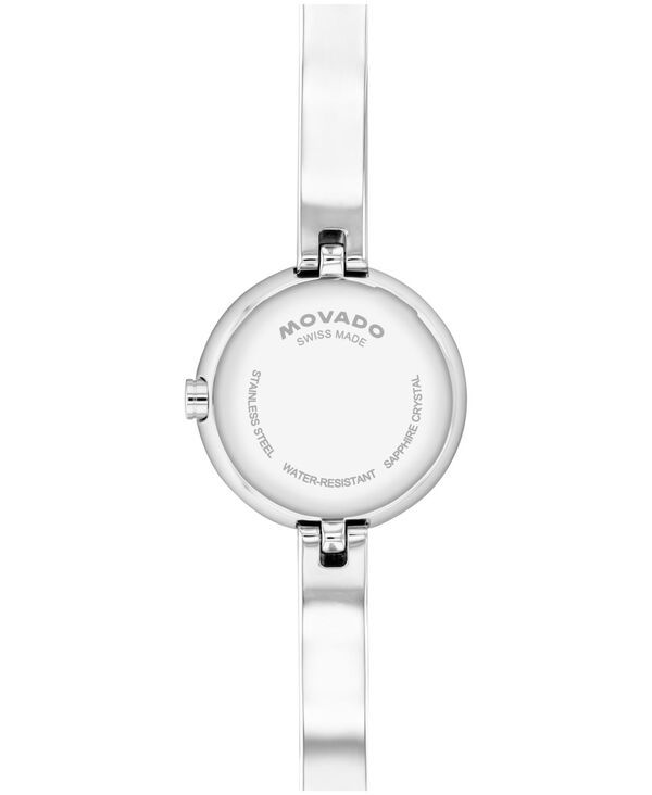 モバド レディース アクセサリー 腕時計 Tシャツ Movado Womens Museum Bangle Round Swiss Quartz Stainless Steel Watch 2150mm Silvertone シルバー