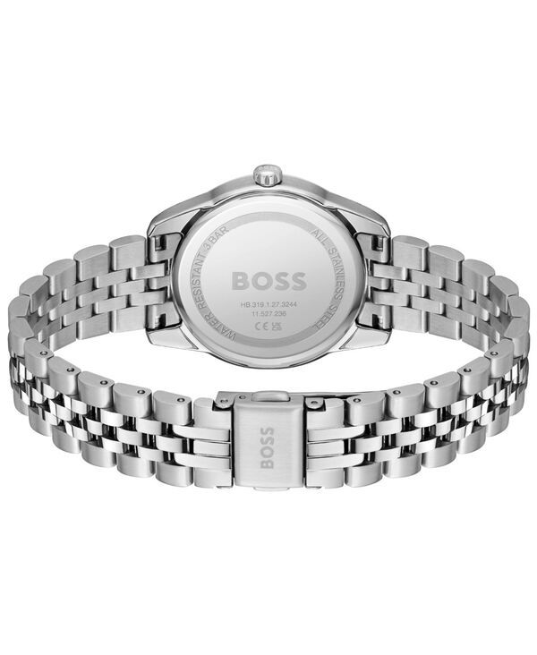 ヒューゴボス レディース アクセサリー 腕時計 Tシャツ Hugo Boss Womens Graceful Precious Quartz Basic Stainless Steel Watch 32mm Silvertone シルバー