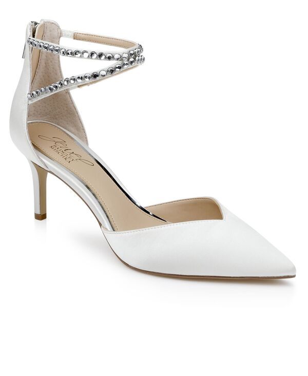 ジュウェルダグレイミシュカ レディース シューズ パンプス Jewel Badgley Mischka Womens Emmi Evening Pumps Ivory Satin アイボリー