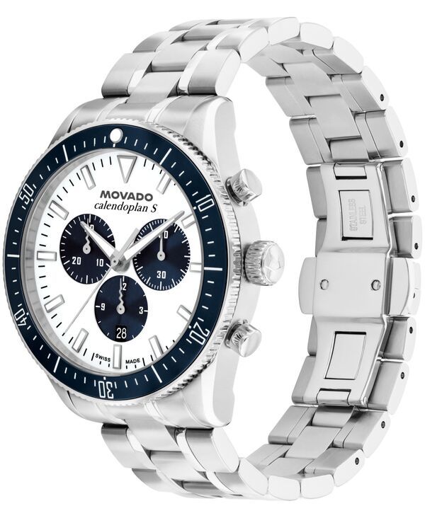 モバド メンズ アクセサリー 腕時計 Tシャツ Movado Mens Calendoplan S Swiss Quartz Chrono StainlessSteel Watch 42mm SilverTone シルバー モバド メンズ アクセサリー 腕時計 Tシャツ Movado Mens Calendoplan S Swiss Quartz Chrono StainlessSteel Watch 42mm SilverTone シルバー