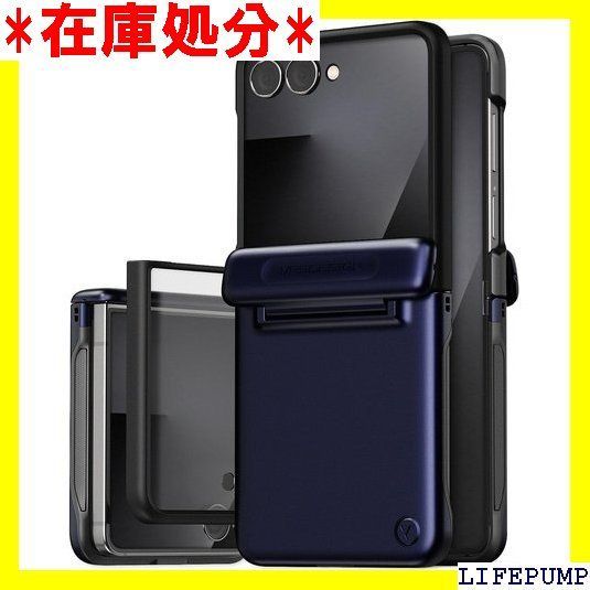 VRS Galaxy Z Flip7 対応 ケース 耐衝撃 ヒンジ カバーディスプレイ 保護 スマホケース ストラップホール 付 シンプル 携帯ケース カバー GalaxyZFlip7 ギャラクシー Z Flip 7 対応 case Te ネイビー 2512