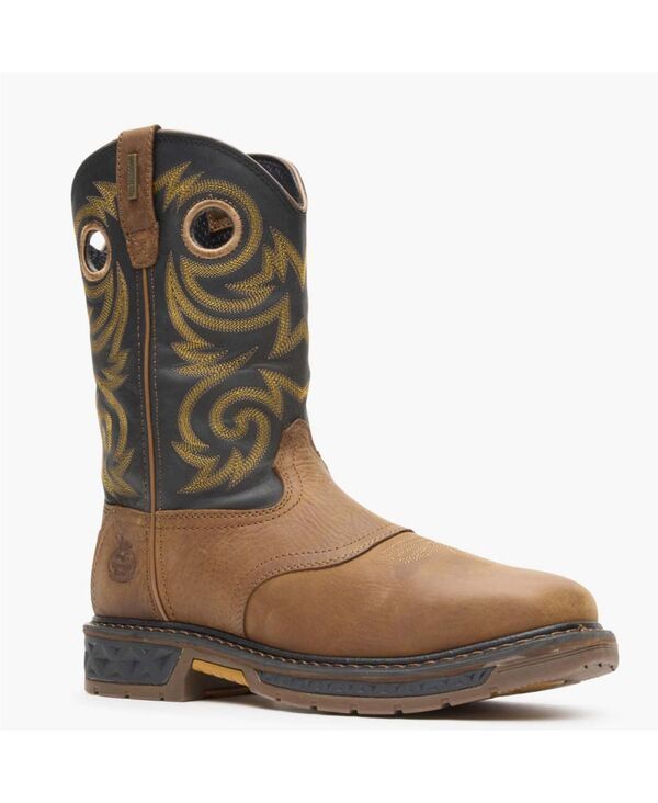 ジョージブーツ メンズ シューズ ブーツ・レインブーツ Tシャツ GEORGIA BOOT Mens CarboTec LT Steel Toe Waterproof Pull On Work Boot Black and brown ブラック
