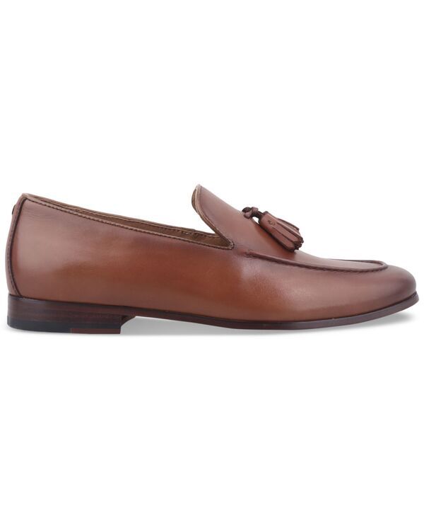 バースリー メンズ シューズ スリッポン・ローファー レザー Bar III Mens Benjiee Leather SlipOn Tasseloafers Burnt Copper Leather
