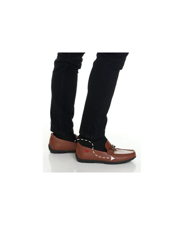 マークジョセフニューヨーク メンズ シューズ スリッポン・ローファー Marc Joseph New York Mens Elliot Road HandsFree Slip On Technology Buckle Loafers Cognac faux l