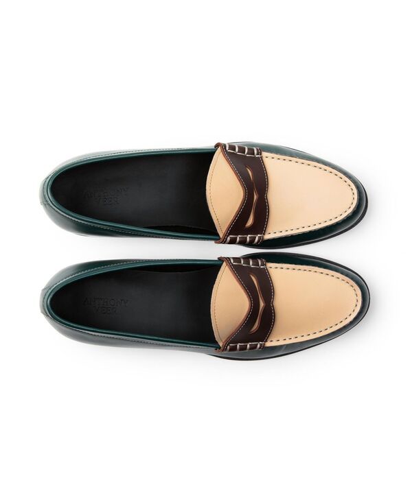 アンソニー ヴィア メンズ シューズ スリッポン・ローファー Anthony Veer Mens Como Penny Loafer Dark Green グリーン