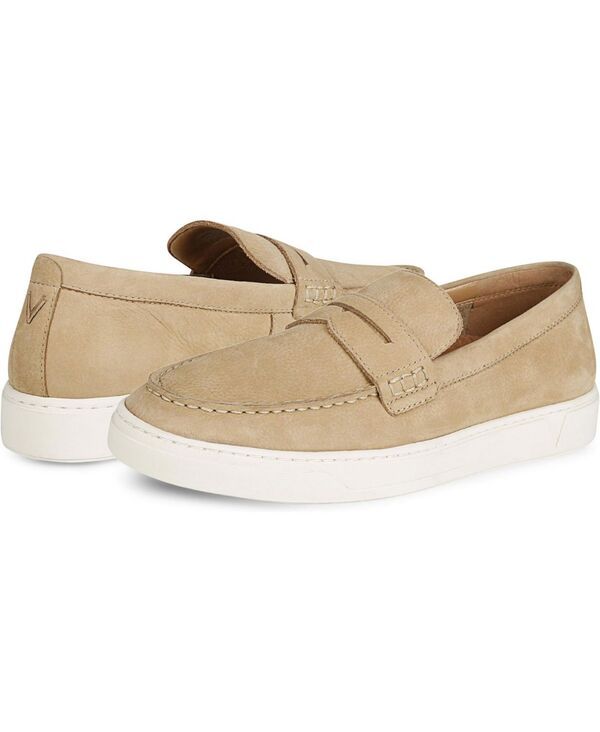 バイオニック メンズ シューズ スリッポン・ローファー Vionic Mens Thompson Loafersand nbck leather サンド
