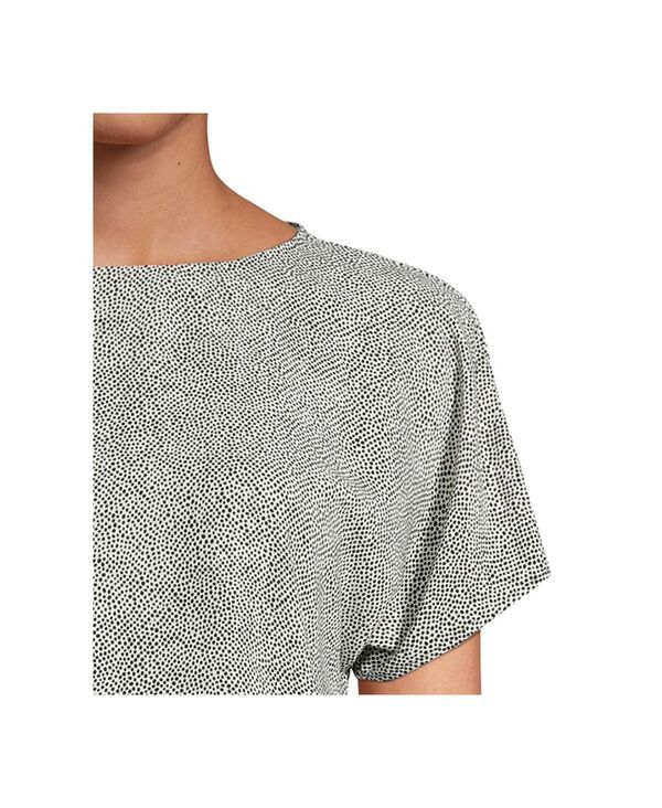 アンクライン レディース トップス シャツ プリント 半袖 Anne Klein Womens Printed Boat Neck ShortSleeve Top XXSPXXL Anne WhiteAnne Black ホワイト