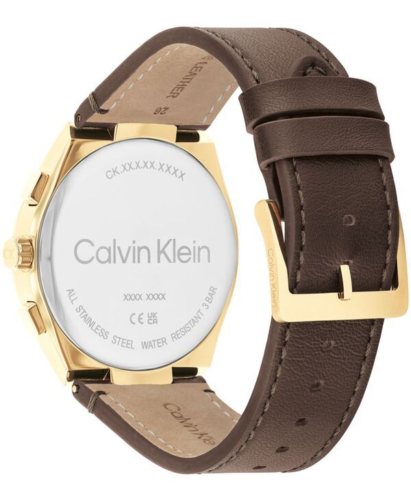 カルバンクライン メンズ アクセサリー 腕時計 レザー Calvin Klein Mens Distinguish Brown Leather Strap Watch 44mm Brown ブラウン カルバンクライン メンズ アクセサリー 腕時計 レザー Calvin Klein Mens Distinguish Brown Leather Strap Watch 44mm Brown ブラウン
