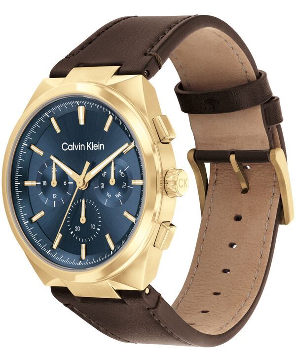 カルバンクライン メンズ アクセサリー 腕時計 レザー Calvin Klein Mens Distinguish Brown Leather Strap Watch 44mm Brown ブラウン カルバンクライン メンズ アクセサリー 腕時計 レザー Calvin Klein Mens Distinguish Brown Leather Strap Watch 44mm Brown ブラウン