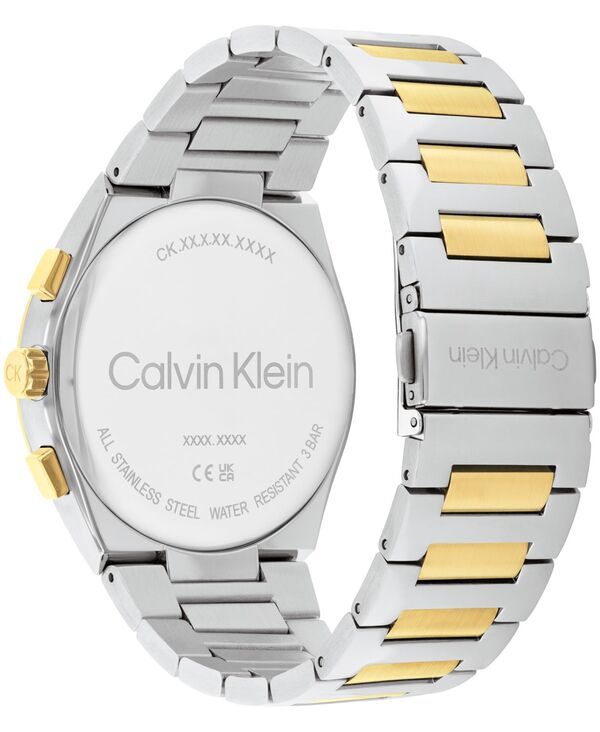 カルバンクライン メンズ アクセサリー 腕時計 Tシャツ Calvin Klein Mens Distinguish TwoTone Stainless Steel Bracelet Watch 44mm TwoTone