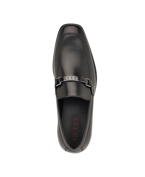 ゲス メンズ シューズ スリッポン・ローファー ローファー GUESS Mens Hisoko Square Toe Slip On Dress Loafers Black ブラック