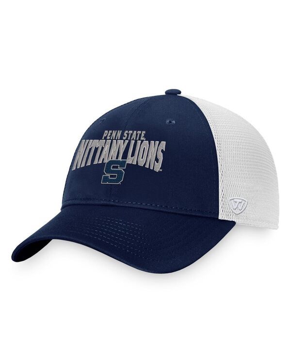 トップオブザワールド メンズ アクセサリー 帽子 Top of the World Mens Navy White Penn State Nittany Lions Breakout Trucker Snapback Hat Navy White ホワイト