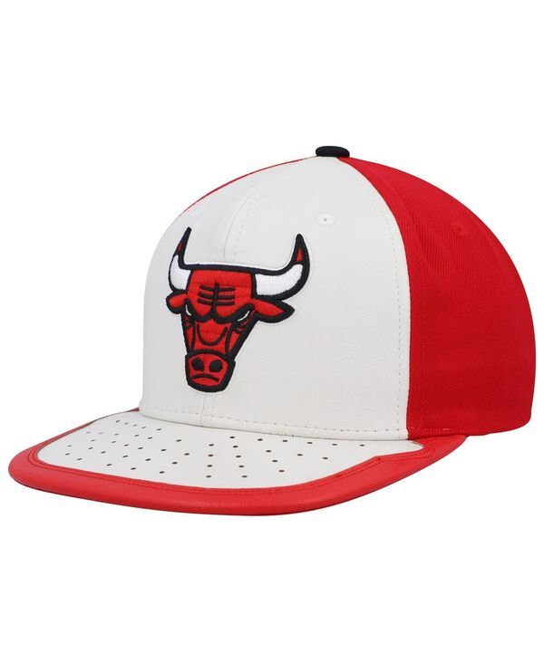 ミッチェルネス メンズ アクセサリー 帽子 Mitchell Ness Mens White Red Chicago Bulls Day One Snapback Hat White Red ホワイト