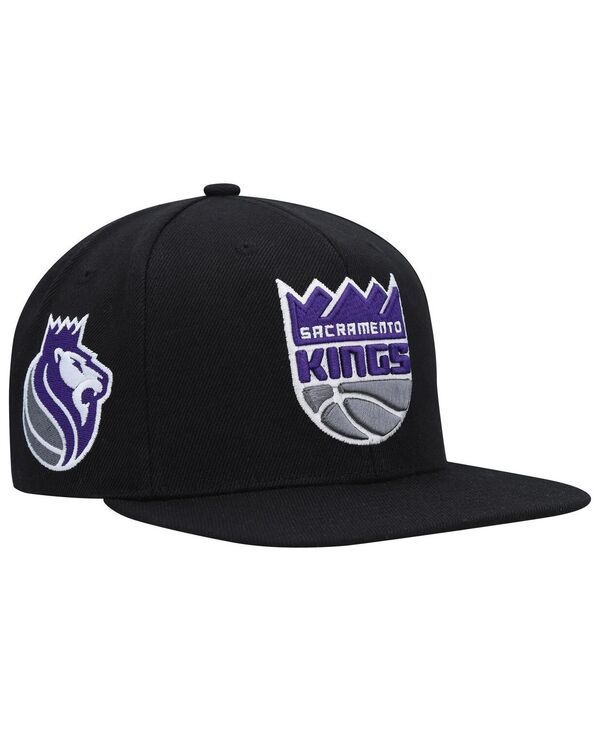 ミッチェルネス メンズ アクセサリー 帽子 Mitchell Ness Mens Black Sacramento Kings Side Core 20 Snapback Hat Black ブラック