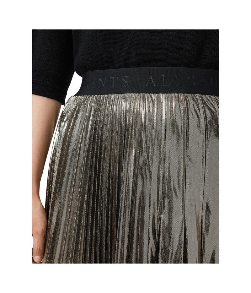 オールセインツ レディース ボトムス スカート AllSaints Jax Skirt Bronze Gold ゴールド