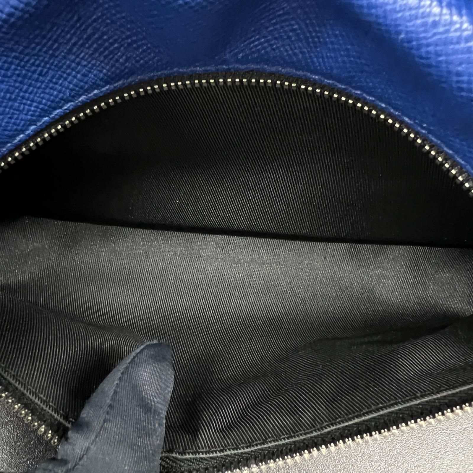 LOUIS VUITTON 極美品 ルイヴィトン アウトドアメッセンジャーPM タイガラマ ショルダーバッグ M30242 レザー RFID確認済 ブルー クロスボディ モノグラム ヴィトン LV Aランク 中古 鑑定済