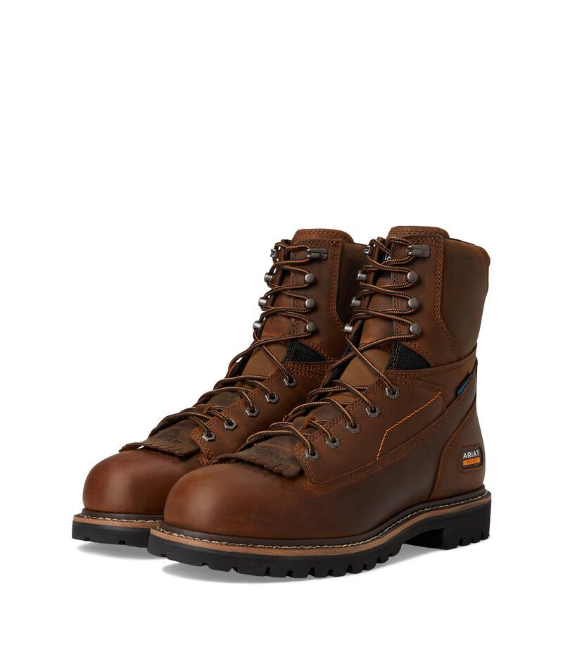 アリアト メンズ シューズ ブーツ・レインブーツ Ariat Longview Shock Shield 8 Waterproof Work Boots Copper Brown ブラウン 40,820円