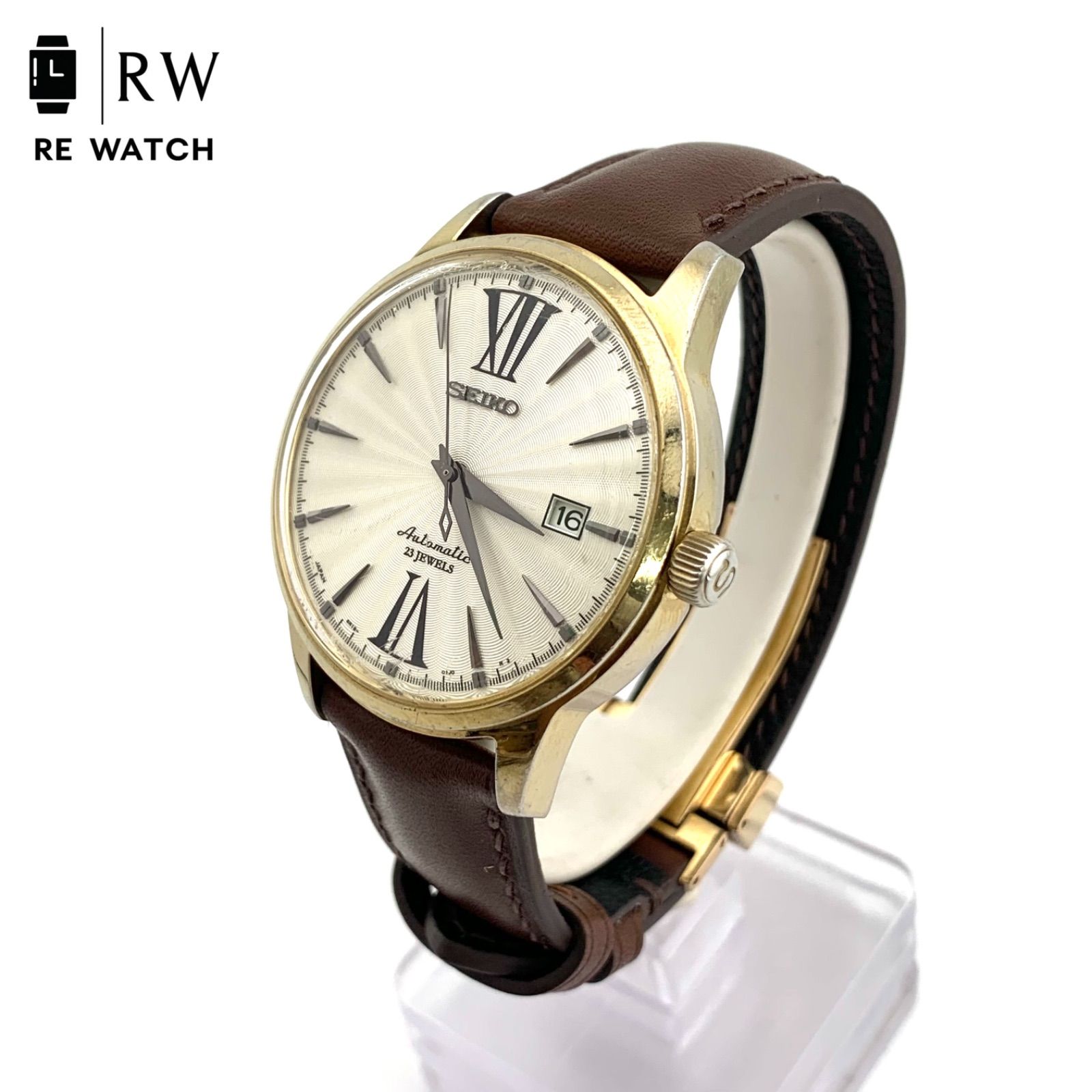 【中古】SEIKO 6R15-01T0 自動巻き時計 シースルーバック OH済み