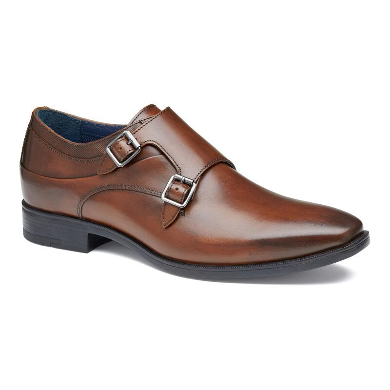 ジョンストンアンドマーフィー メンズ シューズ オックスフォード モンク Johnston Murphy Gibbons DoubleBuckle Monk Brown Full Grai ブラウン