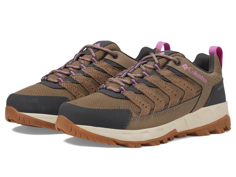 コロンビア レディース シューズ ブーツ・レインブーツ Columbia Strata Trailowp Wet SandBerry サンド