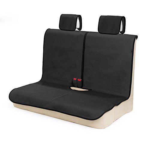 TanYooカーシートカバー 防水 後席用 軽自動車適用 ずれにくい SBRボンディング シート保護 ブラック（ヘッドレストカバー付き）pms 837e1f33