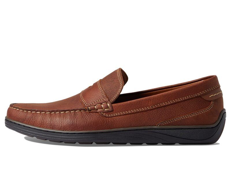 ジョンストンアンドマーフィー メンズ シューズ スリッポン・ローファー Johnston Murphy Emmett Penny Dark Tan Full G タン
