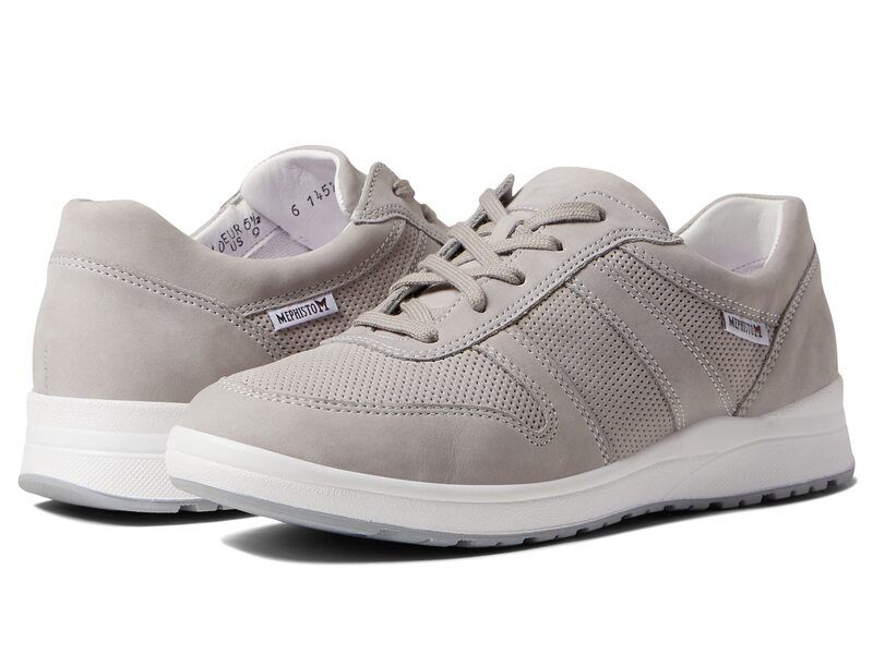 メフィスト レディース シューズ スニーカー Mephisto Rebeca Perf Light Grey Buck グレー