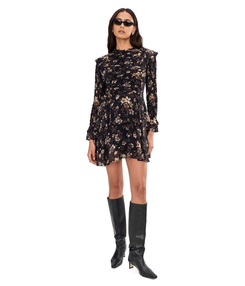 オールセインツ レディース トップス ワンピース AllSaints Portia Dress Vine Black ブラック