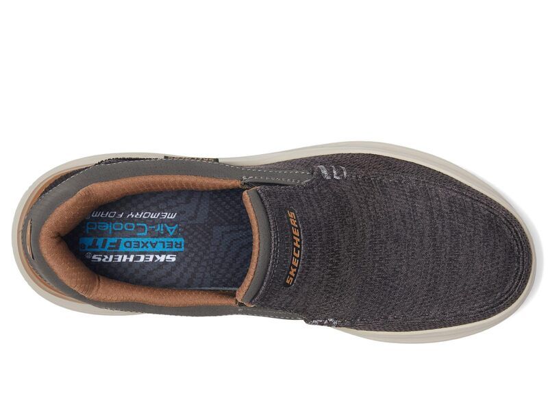 スケッチャーズ メンズ シューズ スリッポン・ローファー SKECHERS Hasting Marco GreyBlack ブラック スケッチャーズ メンズ シューズ スリッポン・ローファー SKECHERS Hasting Marco GreyBlack ブラック