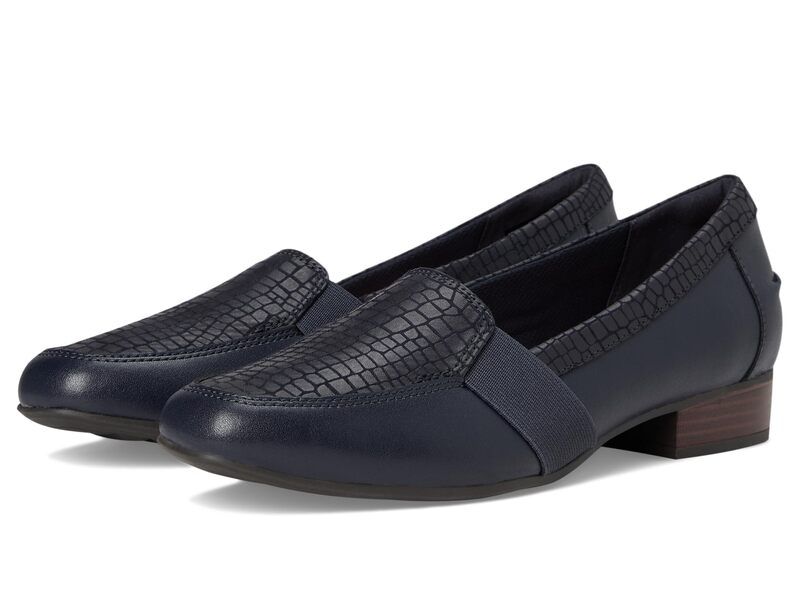 クラークス レディース シューズ スリッポン・ローファー Clarks Juliet Beat Navy Leather ネイビー